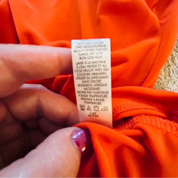 Calvin Klein orange tangerine side ruched tank top Size M - Picture 6 of 8